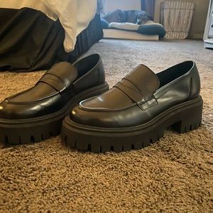 Nasty Gal real leather platform loafers. Womens size 9 BRAND NEW IN BOX!!